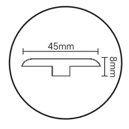 T-Mould profile, 2400 × 45 × 8 mm