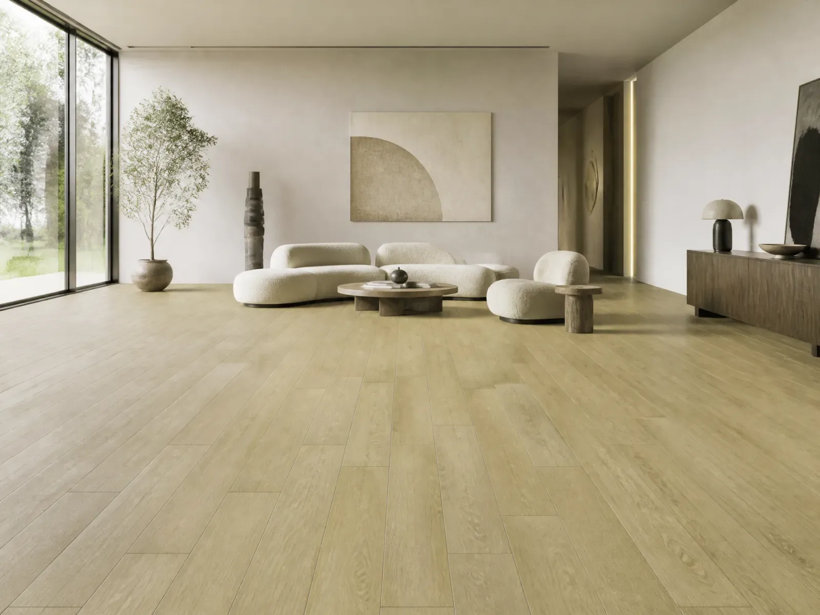 Natural Dune Oak Essential flooring in a living room