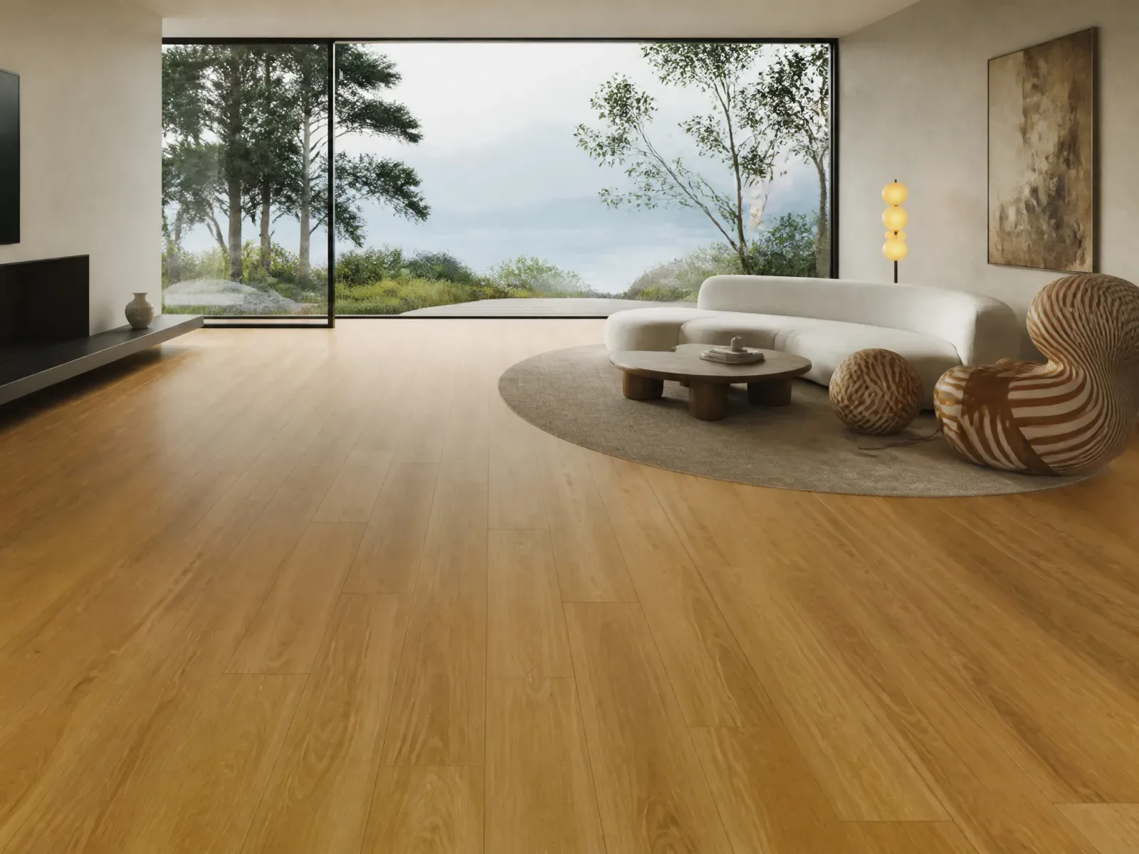 Toffee Spotted Gum Pinnacle flooring in a living room