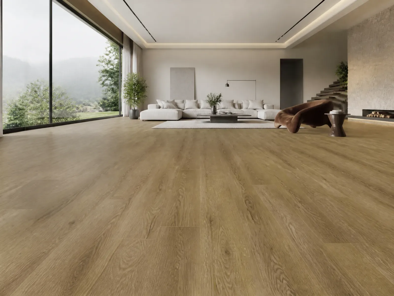 Smoked Walnut Pioneer flooring in a living room